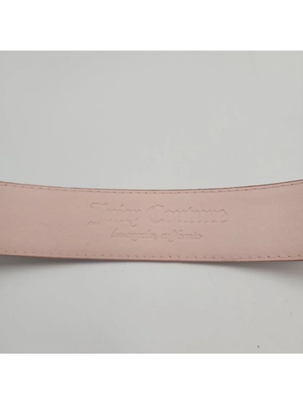 juicy couture Pink Women's Leather Belt Gold Heart Buckle Fits 33-38